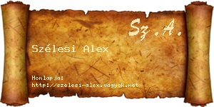 Szélesi Alex névjegykártya