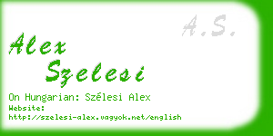 alex szelesi business card